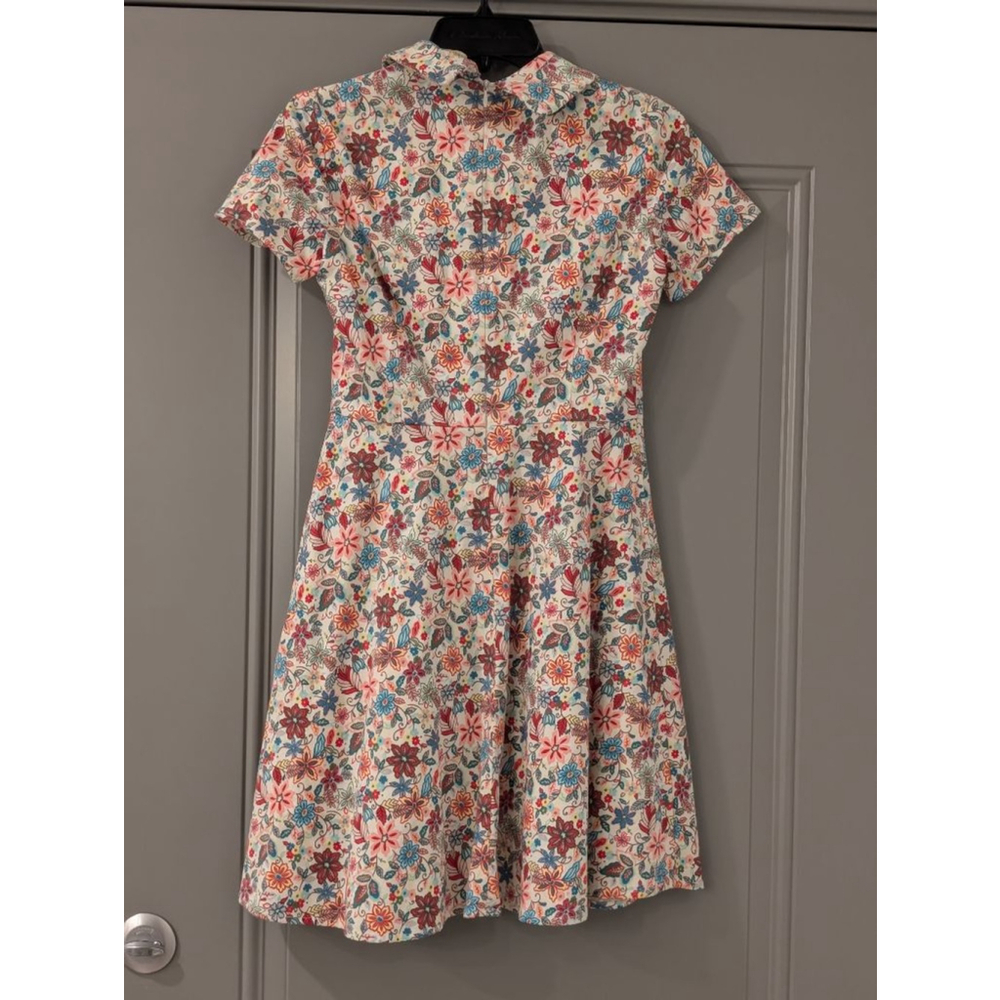 Women's LUSIO Floral Mini Dress M White Multi - Picture 4 of 9